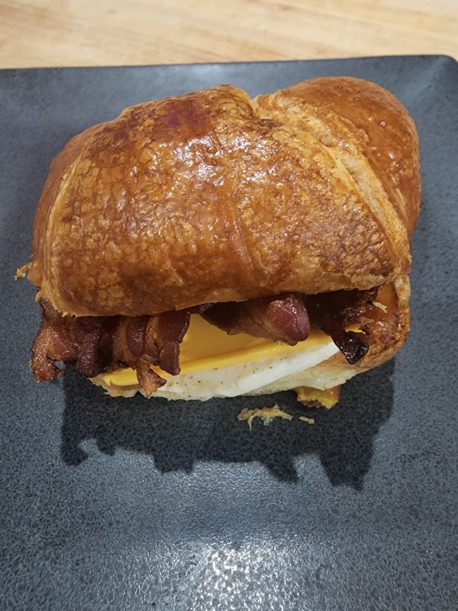 Bacon egg and cheese croissant